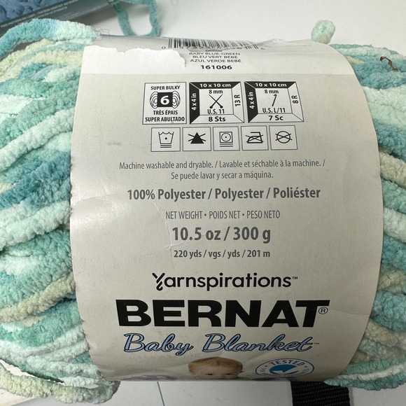 Bernat Office Yarnspirations Bernat Baby Blanket Yarn Lot Of 6